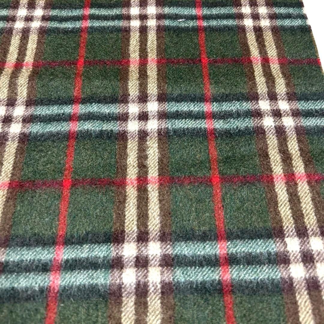 【新品】バーバリーズ　カシミヤ100% マフラー　グリーン系