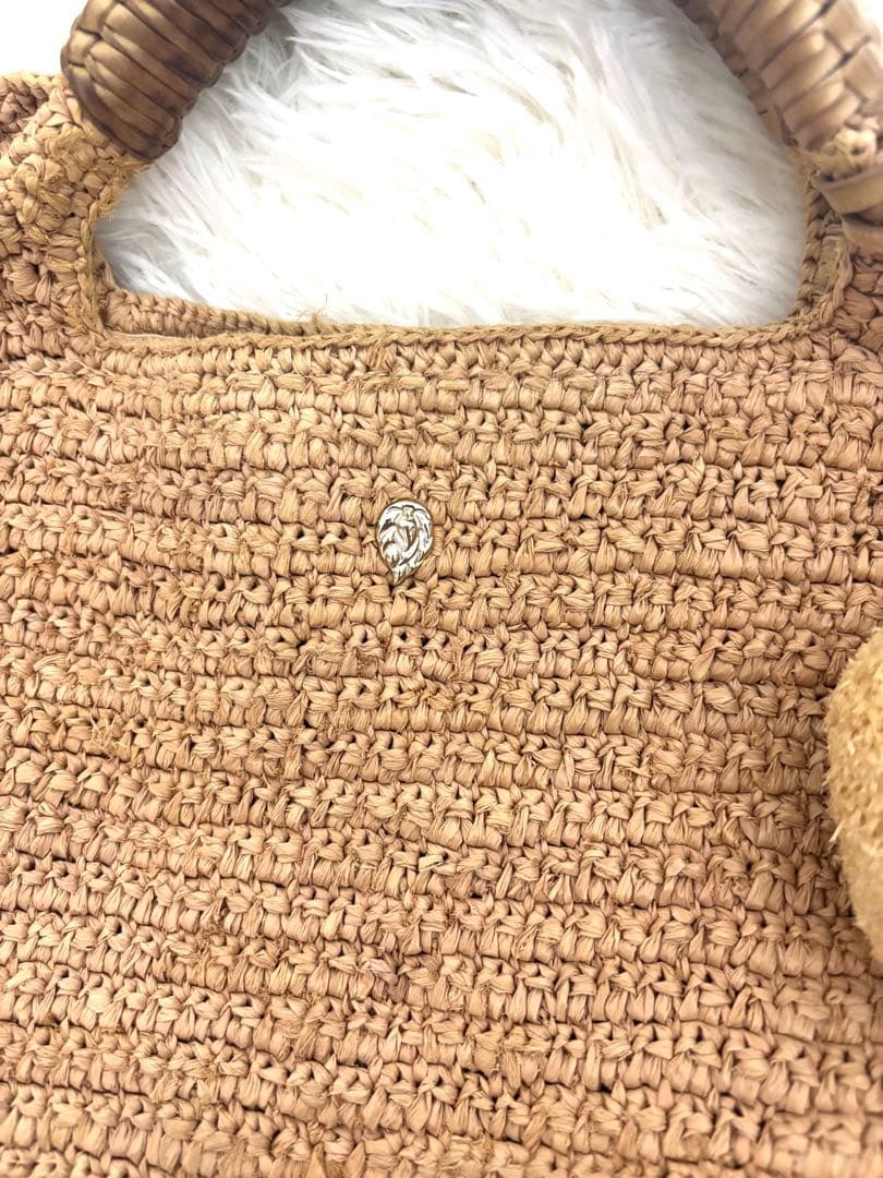 ⭐︎ヘレンカミンスキー⭐︎ ラフィア カゴバッグ チャーム付 かごバッグ