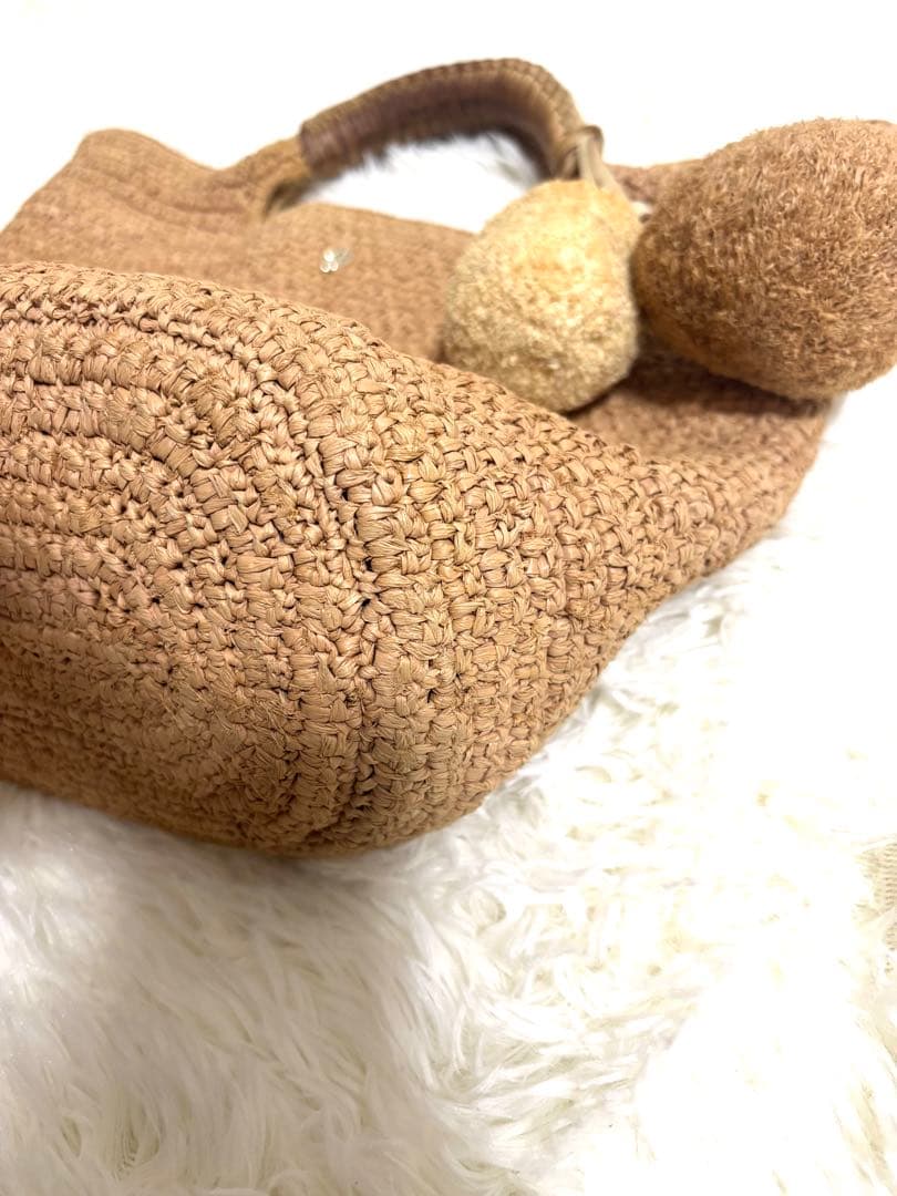 ⭐︎ヘレンカミンスキー⭐︎ ラフィア カゴバッグ チャーム付 かごバッグ