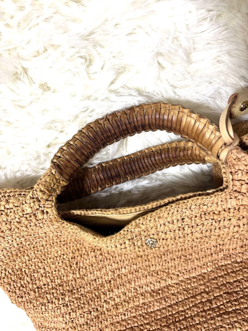 ⭐︎ヘレンカミンスキー⭐︎ ラフィア カゴバッグ チャーム付 かごバッグ