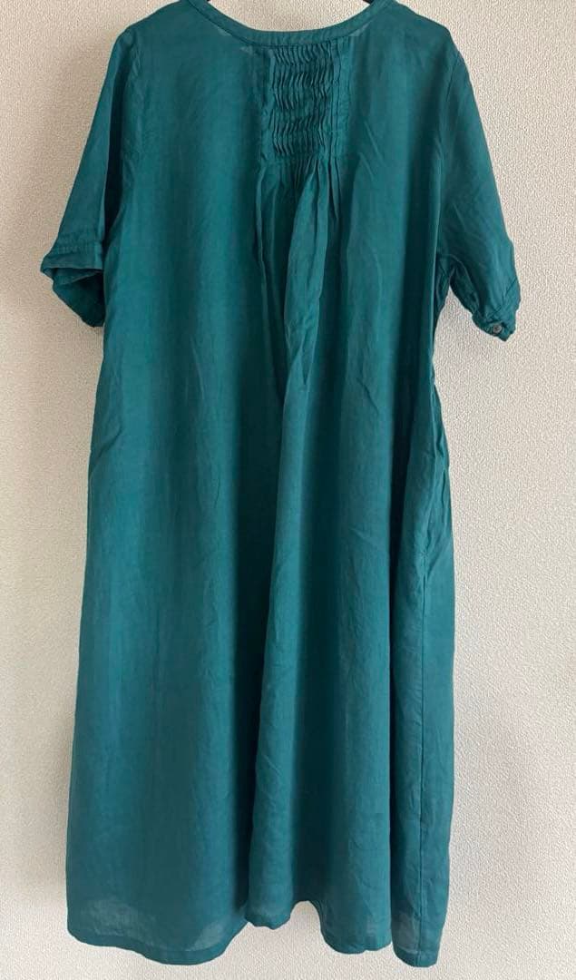 ホニョ nest robe ネストローブ リネンウェーブタックドレス