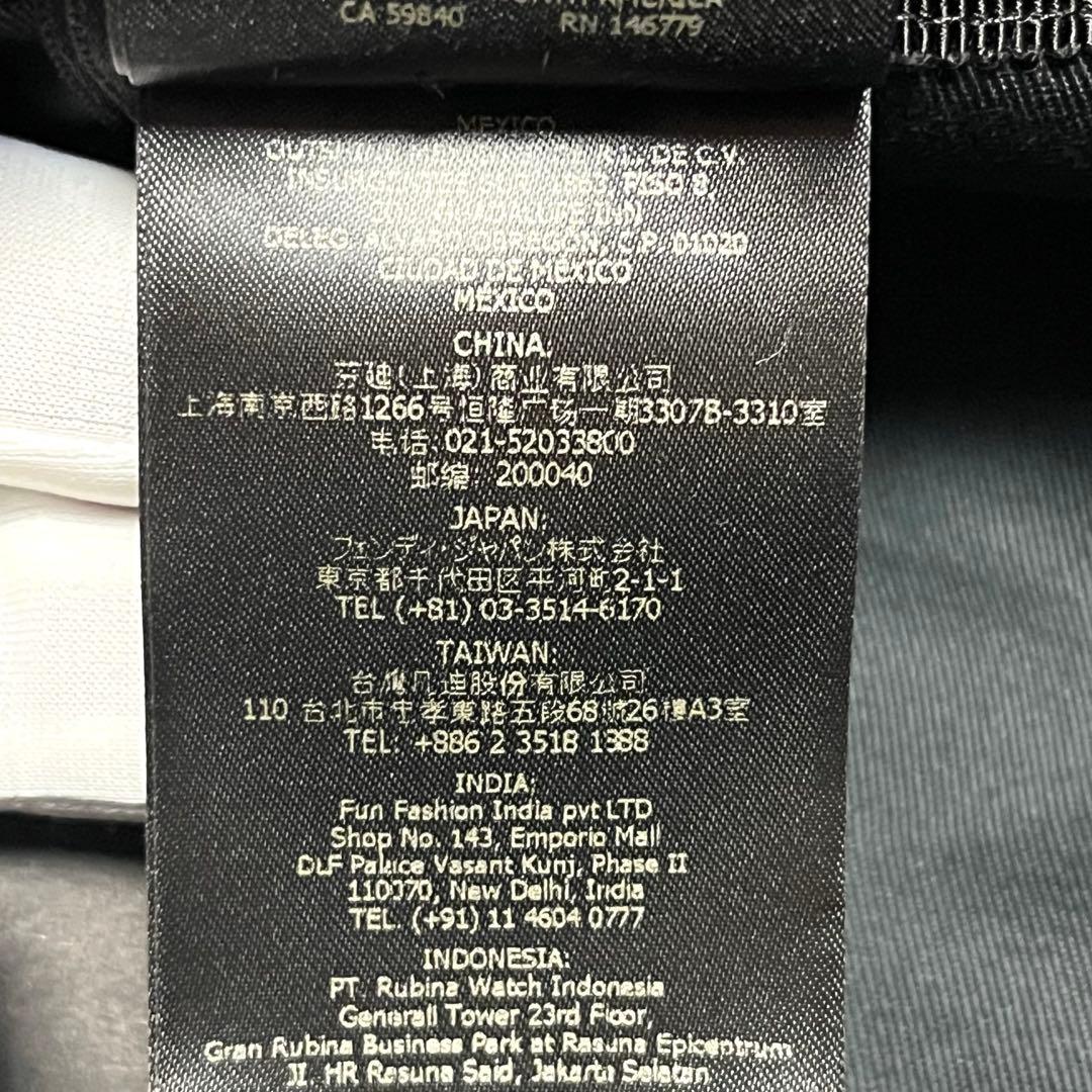 FENDI バケットハット ネイビー ロゴ刺繍パッチ 帽子 美品 未使用 タグ付