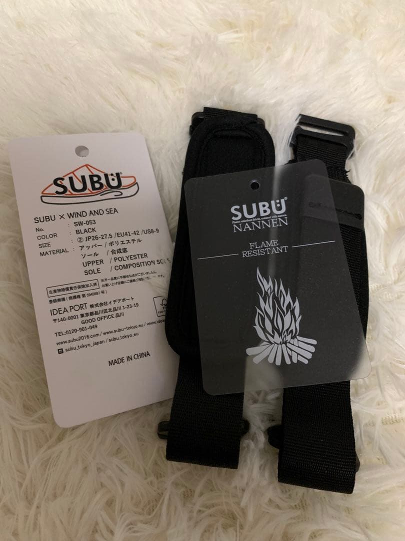 【26〜27.5cm相当】WIND AND SEA×SUBU サンダル ブラック
