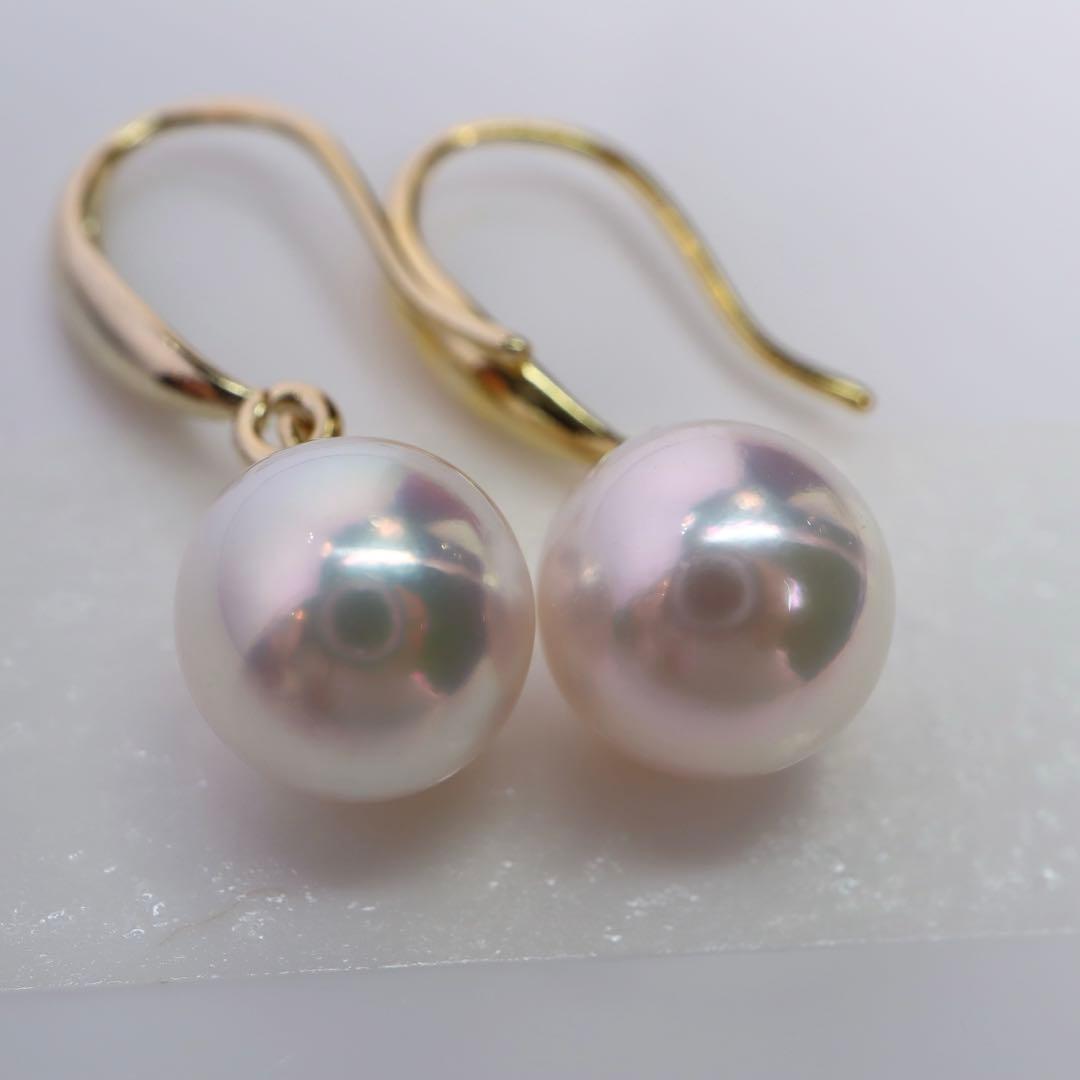 高グレード あこや真珠ピアス あこやパール フックピアス アコヤパール