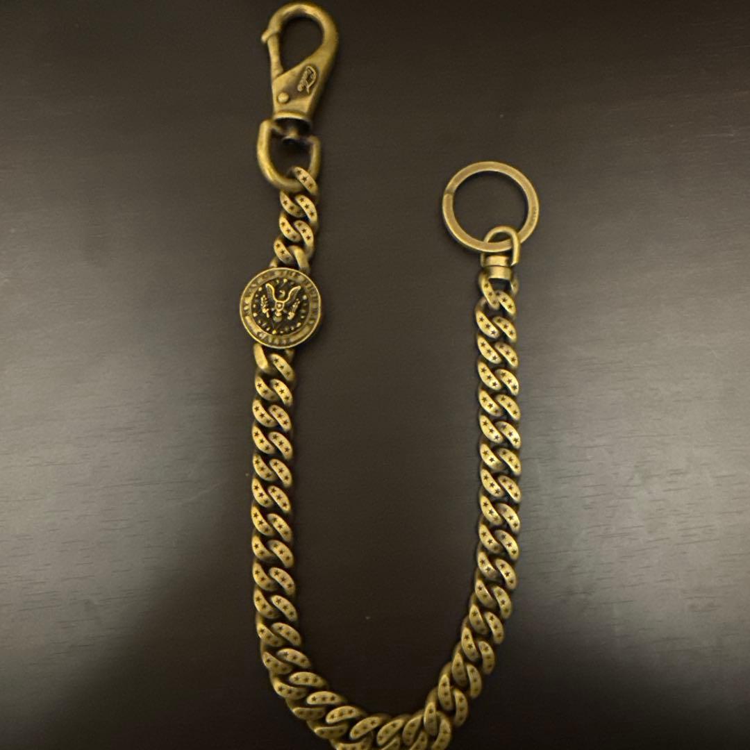 CALEE ウォレットチェーン 45cm 真鍮