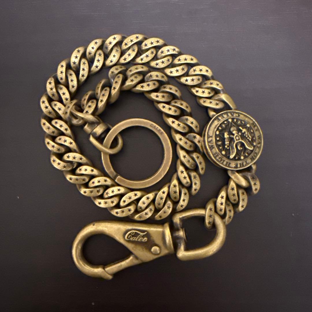 CALEE ウォレットチェーン 45cm 真鍮