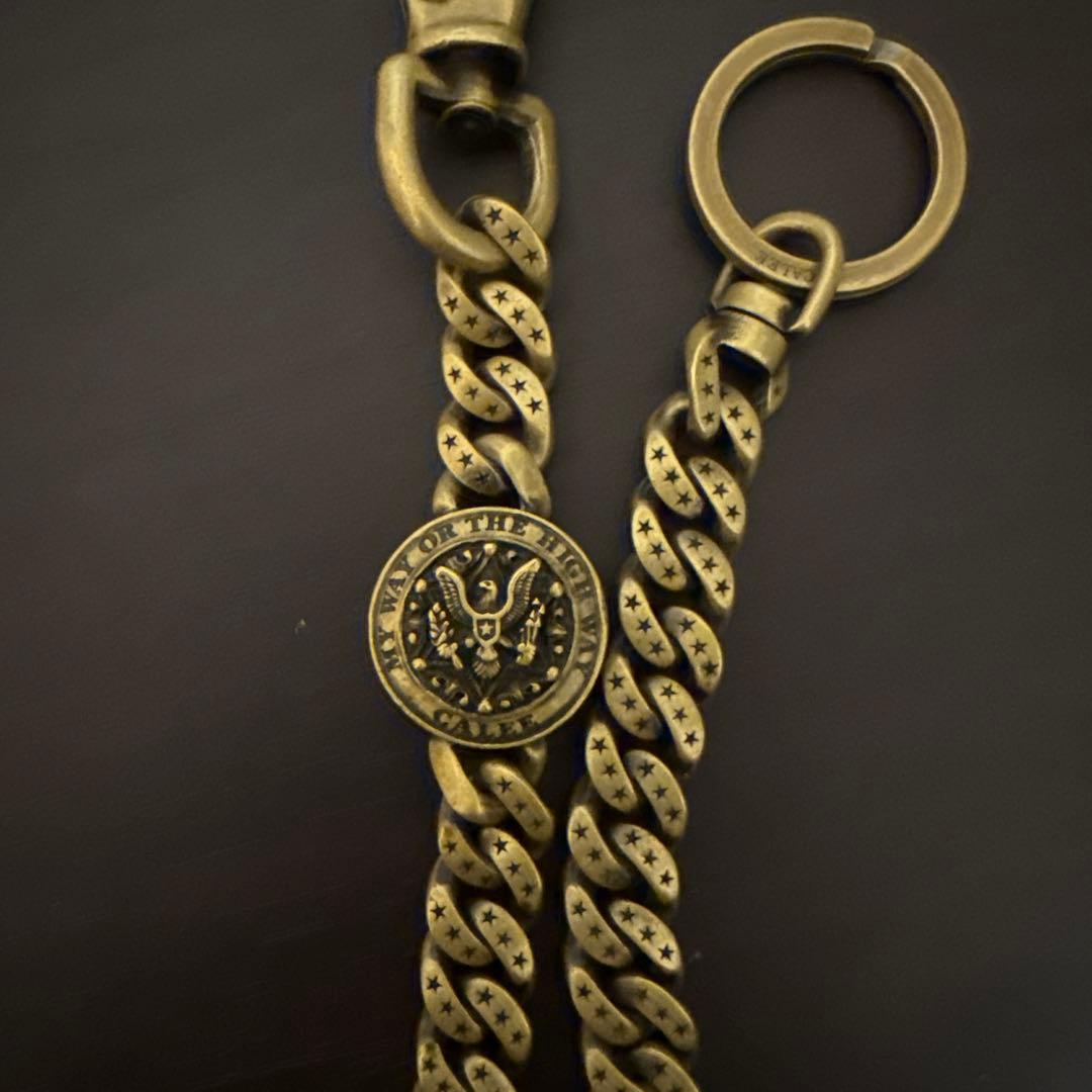 CALEE ウォレットチェーン 45cm 真鍮