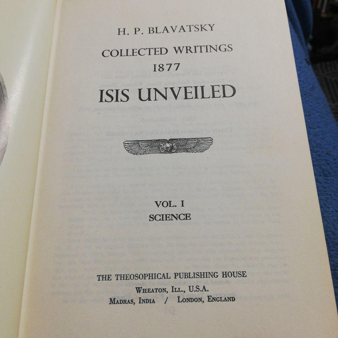 洋書 ISIS UNVEILED by H.P. Blavatsky