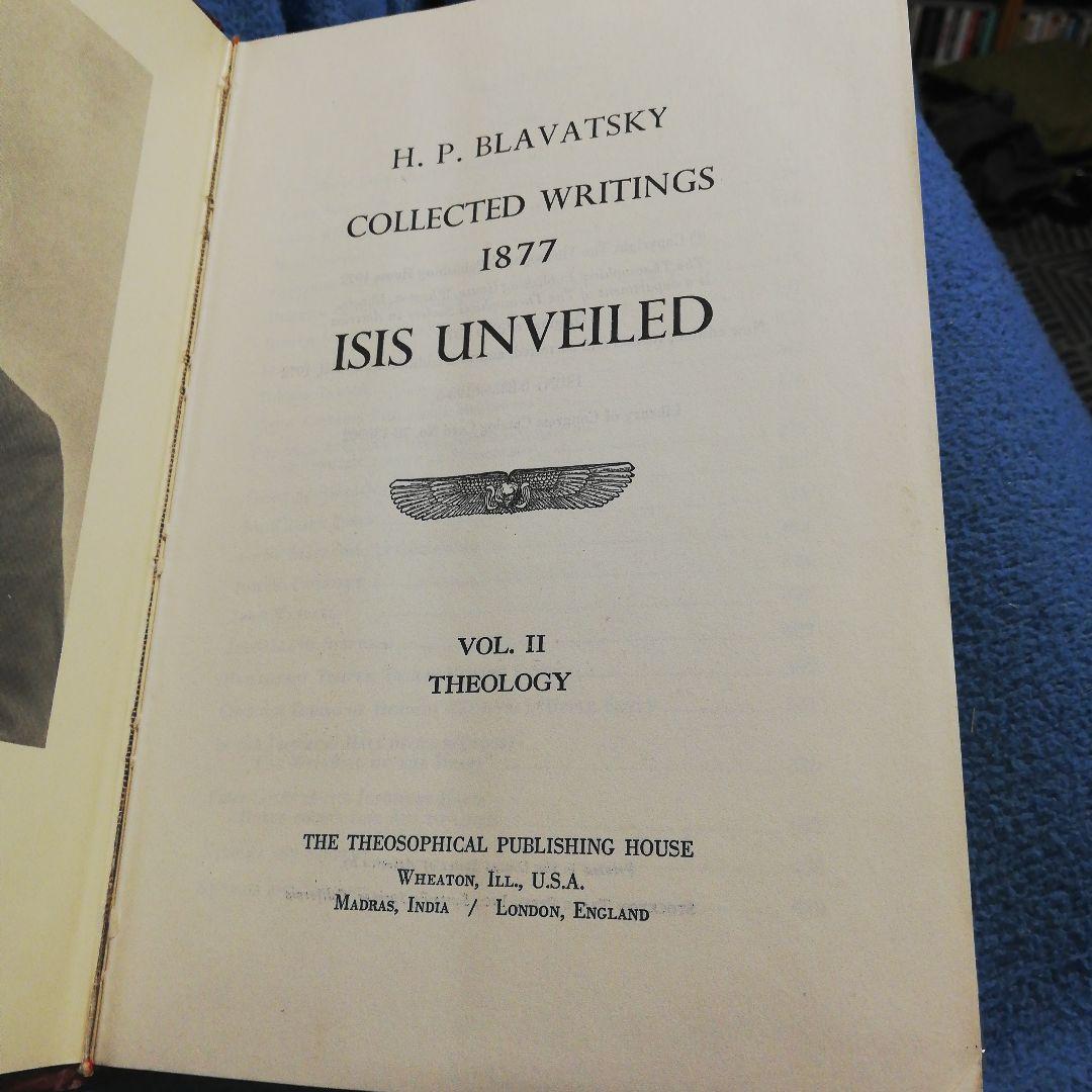 洋書 ISIS UNVEILED by H.P. Blavatsky
