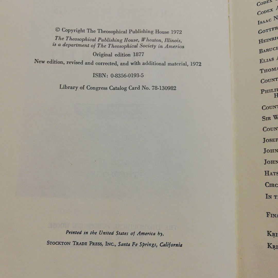 洋書 ISIS UNVEILED by H.P. Blavatsky