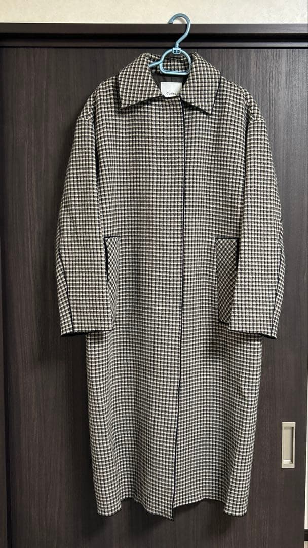 CLANE / クラネ　※最終値下げ※ ミックスチェックステンカラーコート