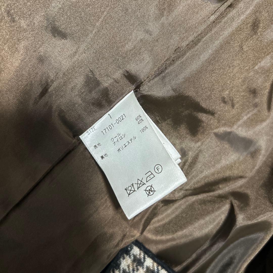 CLANE / クラネ　※最終値下げ※ ミックスチェックステンカラーコート