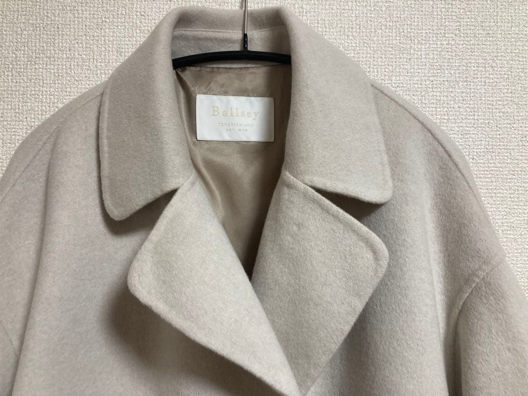 Ballsey プレミアムウールリバー オープンカラーショートコート 36