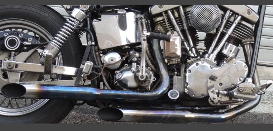 ショベル　マフラー　チョッパー　リジット　4速フレーム　サス付き　アーリー