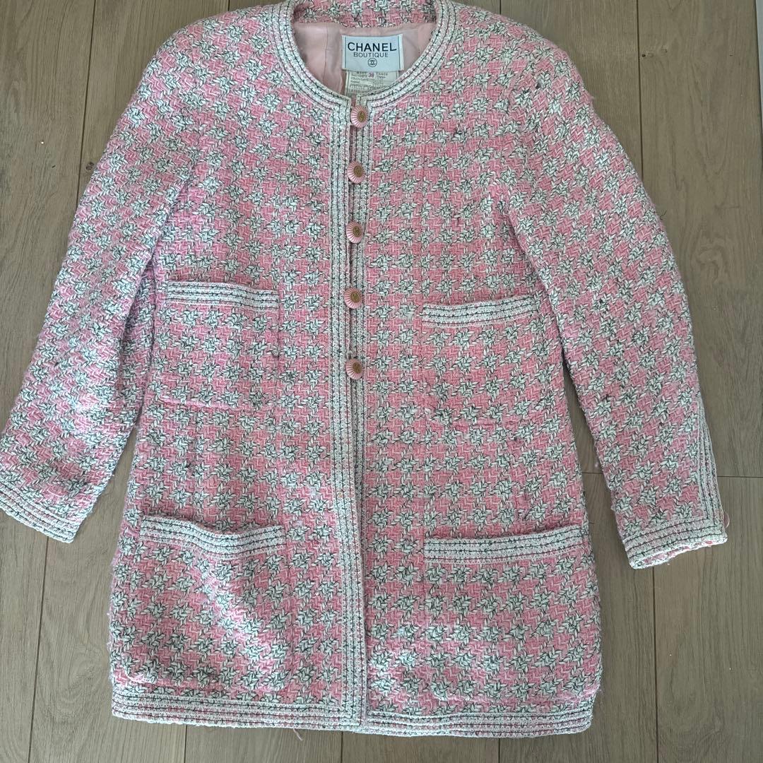 CHANEL ノーカラージャケット 38
