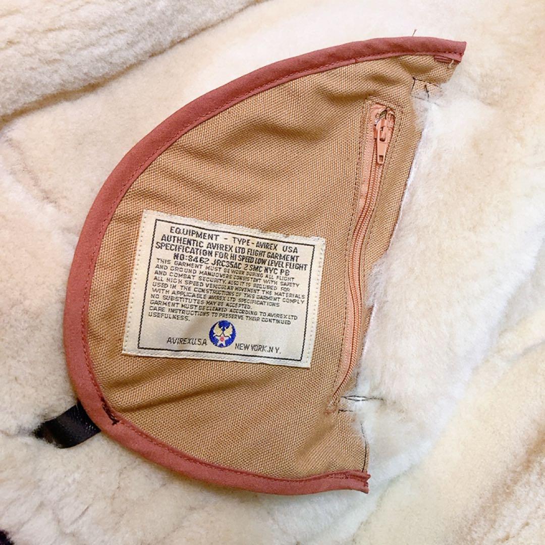 AVIREX B-3 リアルムートン シープスキン L 本革ジャケット