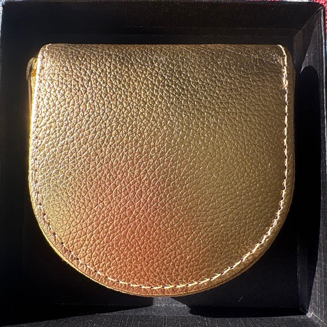 【新品】皇居財布　ケース　ゴールド　小銭入れ　馬蹄型