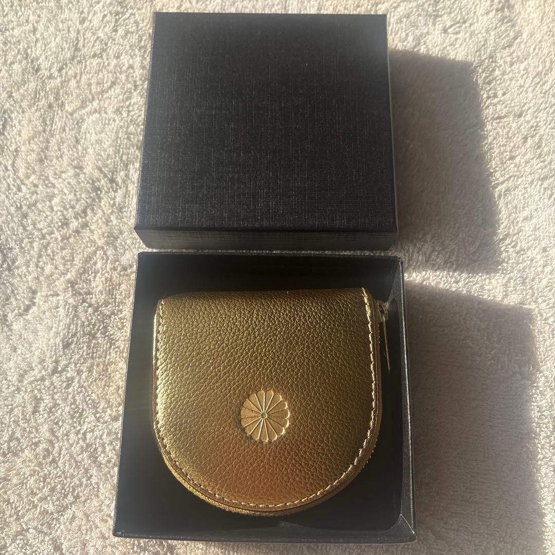 【新品】皇居財布　ケース　ゴールド　小銭入れ　馬蹄型