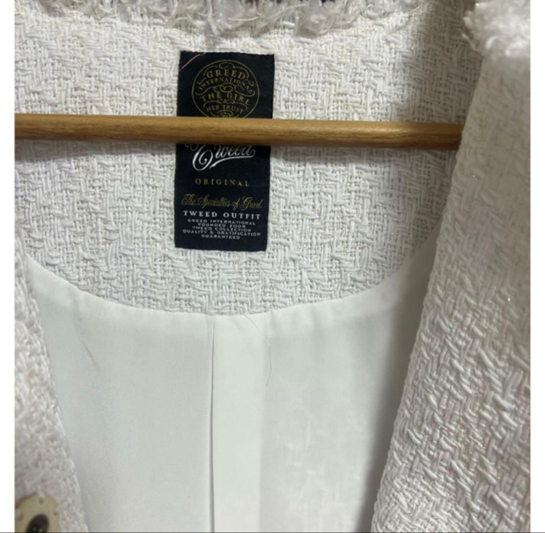 Greed international ラメツイードジャケット