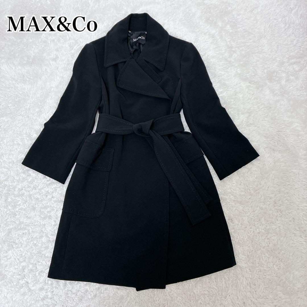 【MAX&Co】ラップコート ベルテッドコート ロングコート ストレッチ ベルト
