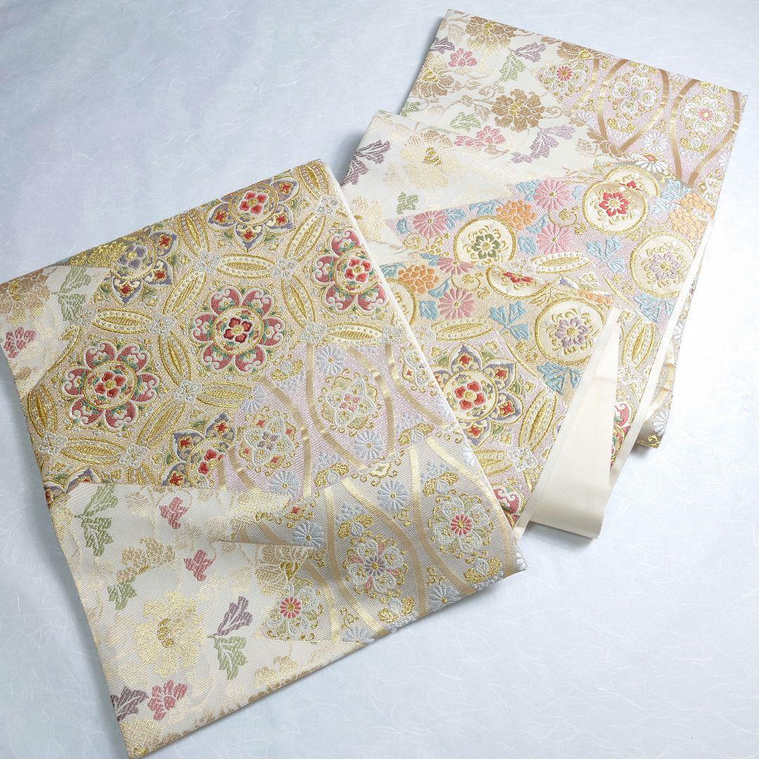 正絹 袋帯 六通柄 田中義織物 鳳翔 七宝 唐草 豪華絢爛 極上 逸品 美品