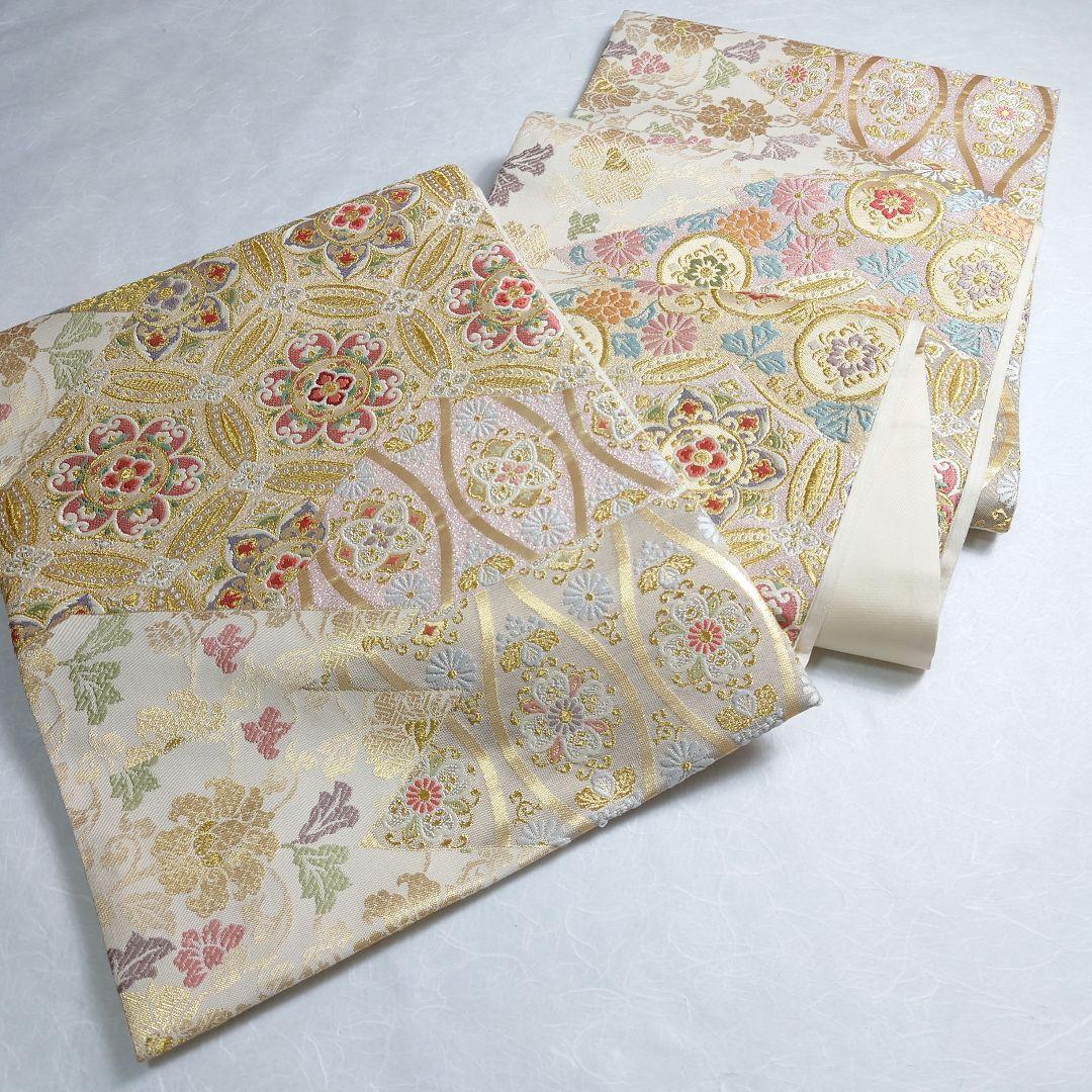 正絹 袋帯 六通柄 田中義織物 鳳翔 七宝 唐草 豪華絢爛 極上 逸品 美品