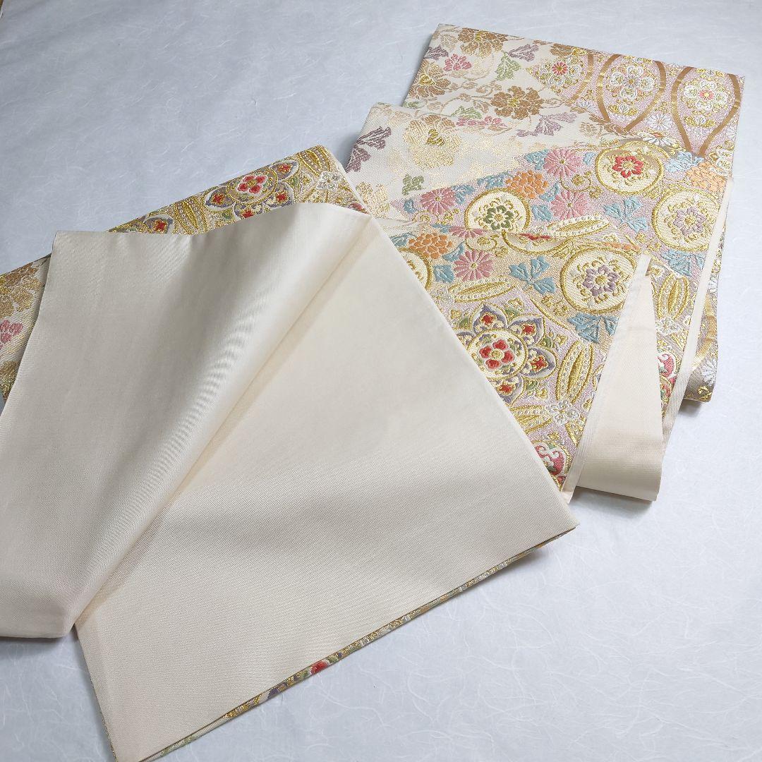 正絹 袋帯 六通柄 田中義織物 鳳翔 七宝 唐草 豪華絢爛 極上 逸品 美品