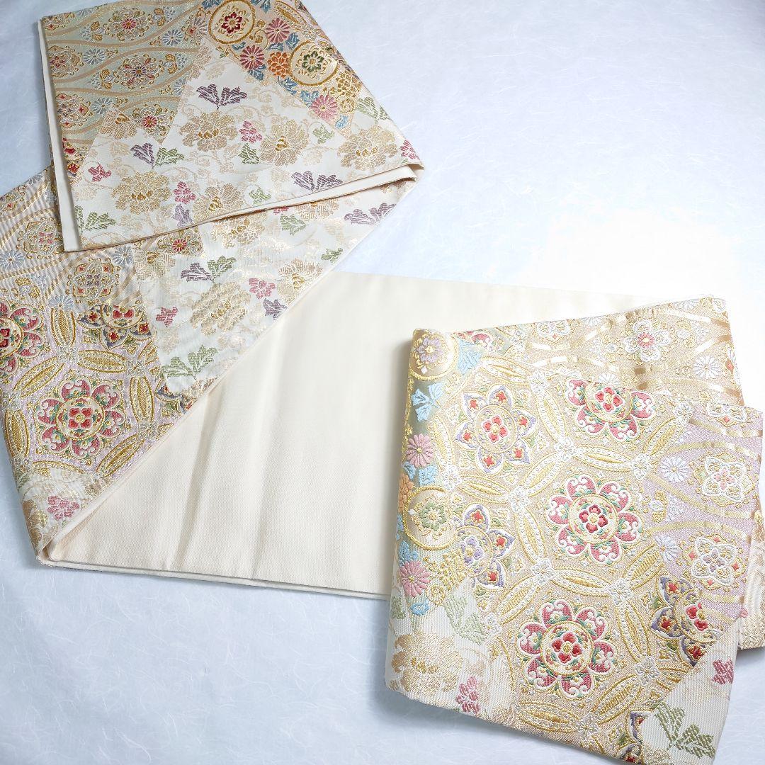 正絹 袋帯 六通柄 田中義織物 鳳翔 七宝 唐草 豪華絢爛 極上 逸品 美品