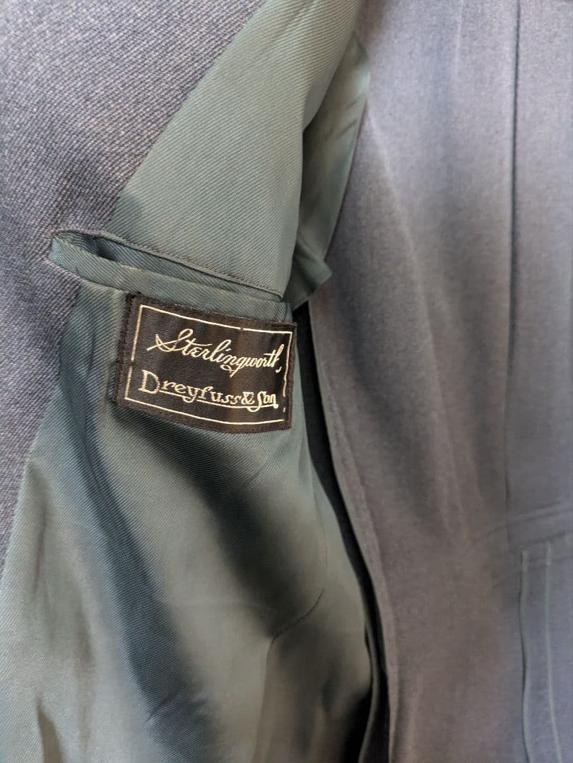 G*f様 1930年代 3ピーススーツ ダブルブレストジャケットティールグリーン