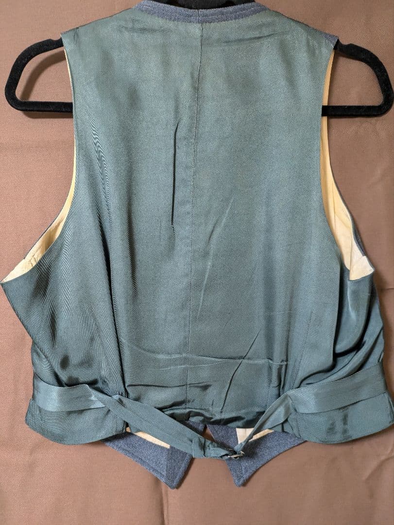 G*f様 1930年代 3ピーススーツ ダブルブレストジャケットティールグリーン