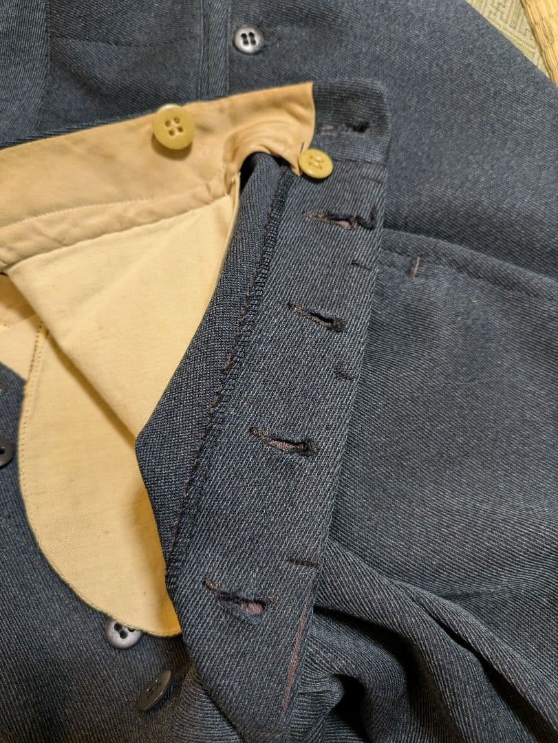 G*f様 1930年代 3ピーススーツ ダブルブレストジャケットティールグリーン