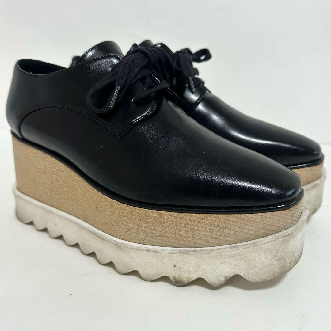 良品✨ステラマッカートニー エリス 厚底シューズ 黒 ブラック 35