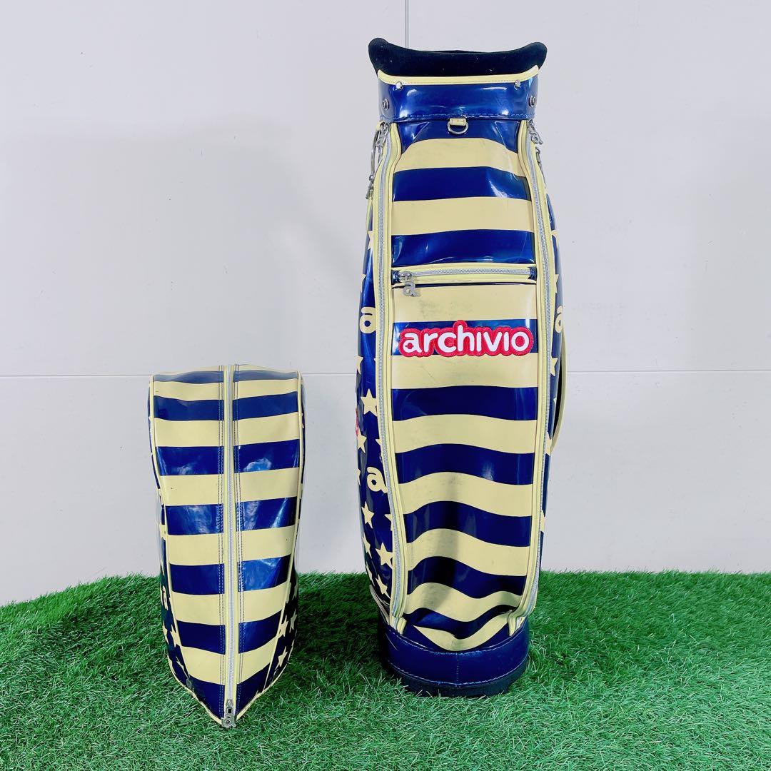 ゴルフ　6口　キャディバッグ　アルチビオ　星柄　メンズ　レディース　N1926