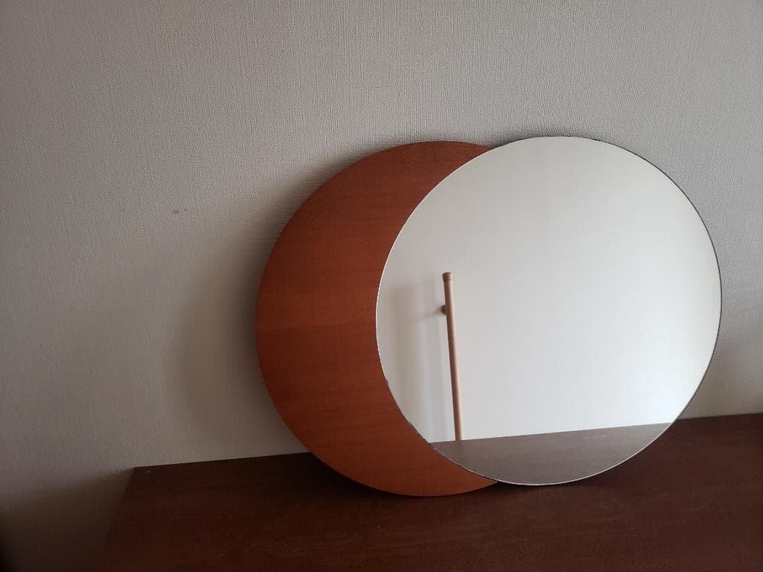 壁掛けミラー　アンティークミラー　ヴィンテージミラー　木製　鏡