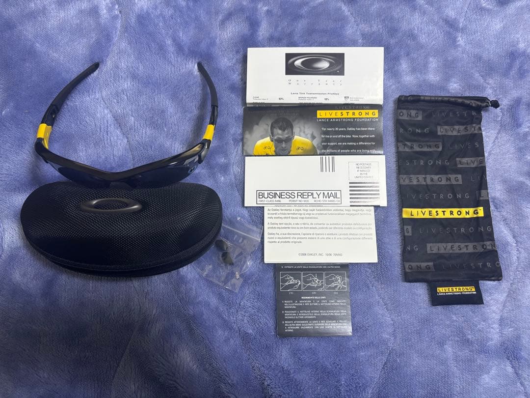 小物 OAKLEY FLAKJACKET LIVESTRONG Jet Black