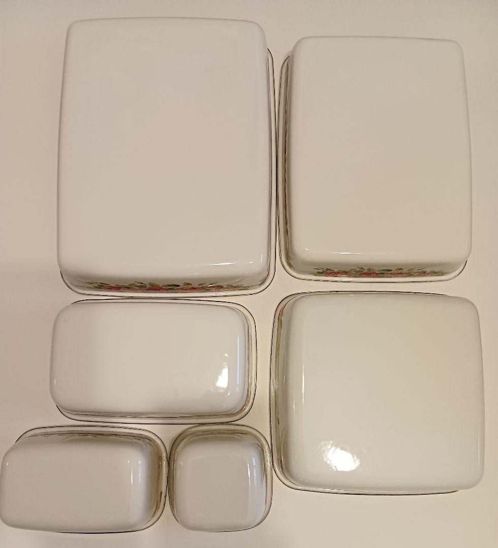 エジリー　インペリアルローズ　ホーロー　保存容器　６個セット　薔薇　ローズ　姫