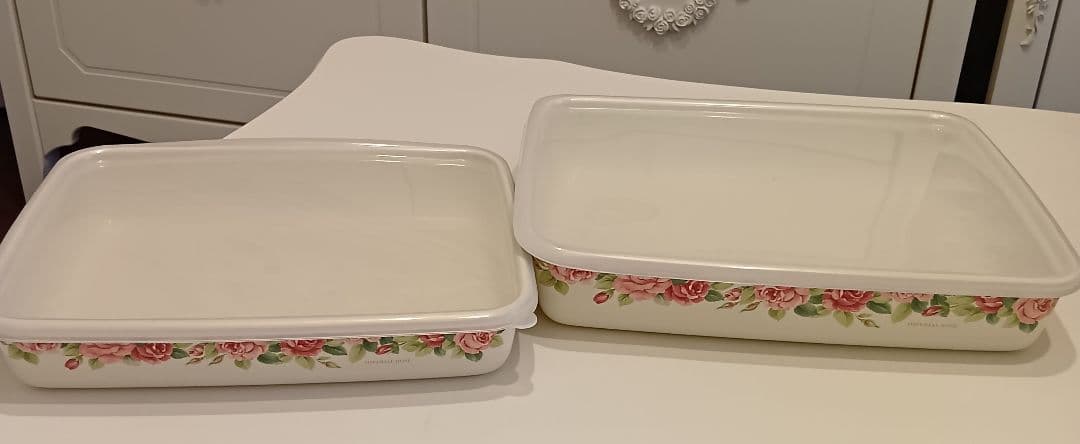 エジリー　インペリアルローズ　ホーロー　保存容器　６個セット　薔薇　ローズ　姫