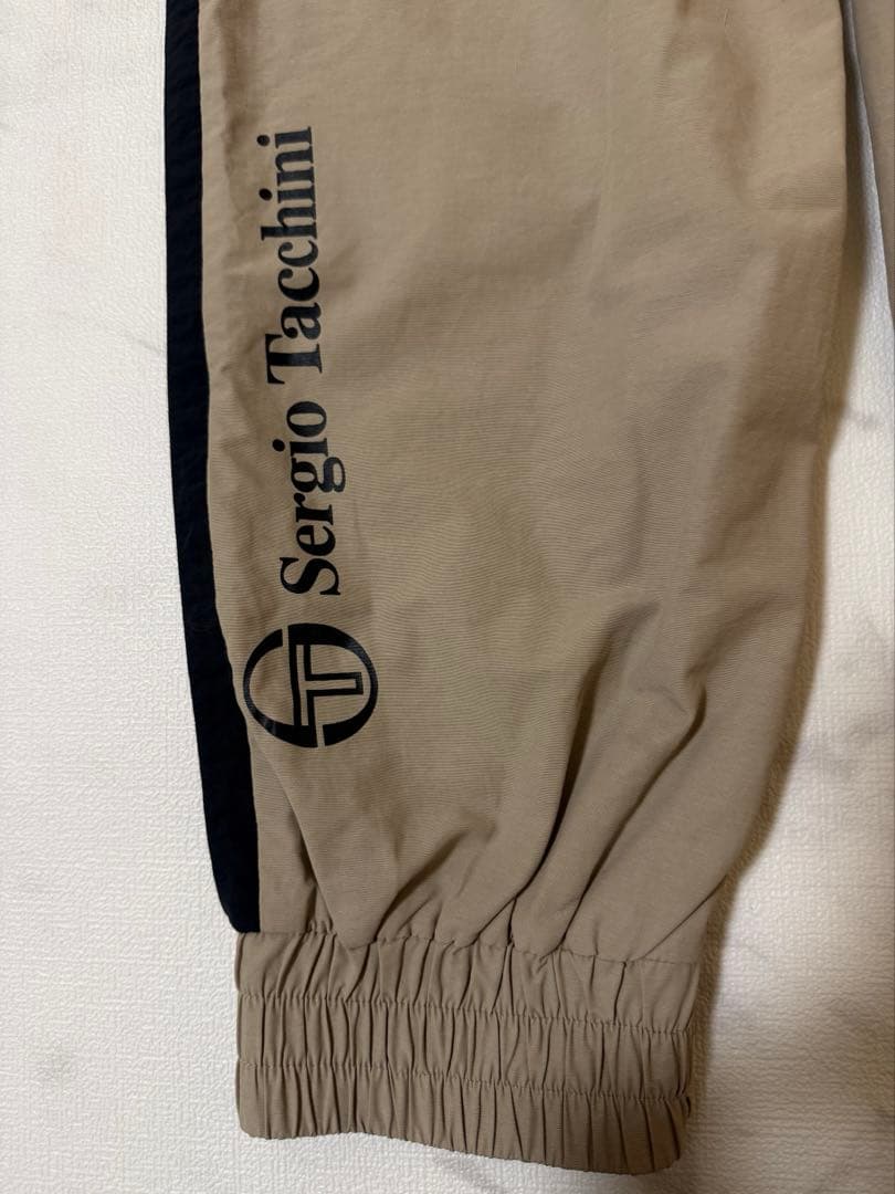 Sergio Tacchini ジャージ セットアップ ベージュ/黒 L M