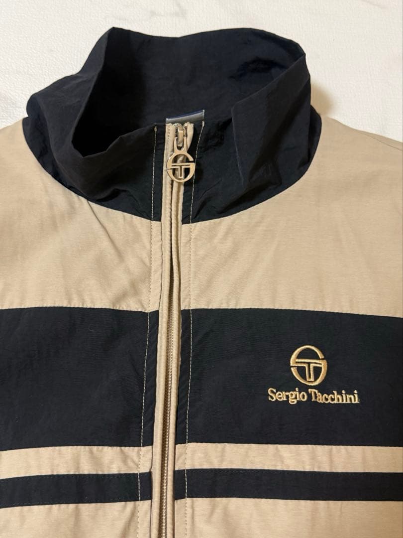 Sergio Tacchini ジャージ セットアップ ベージュ/黒 L M