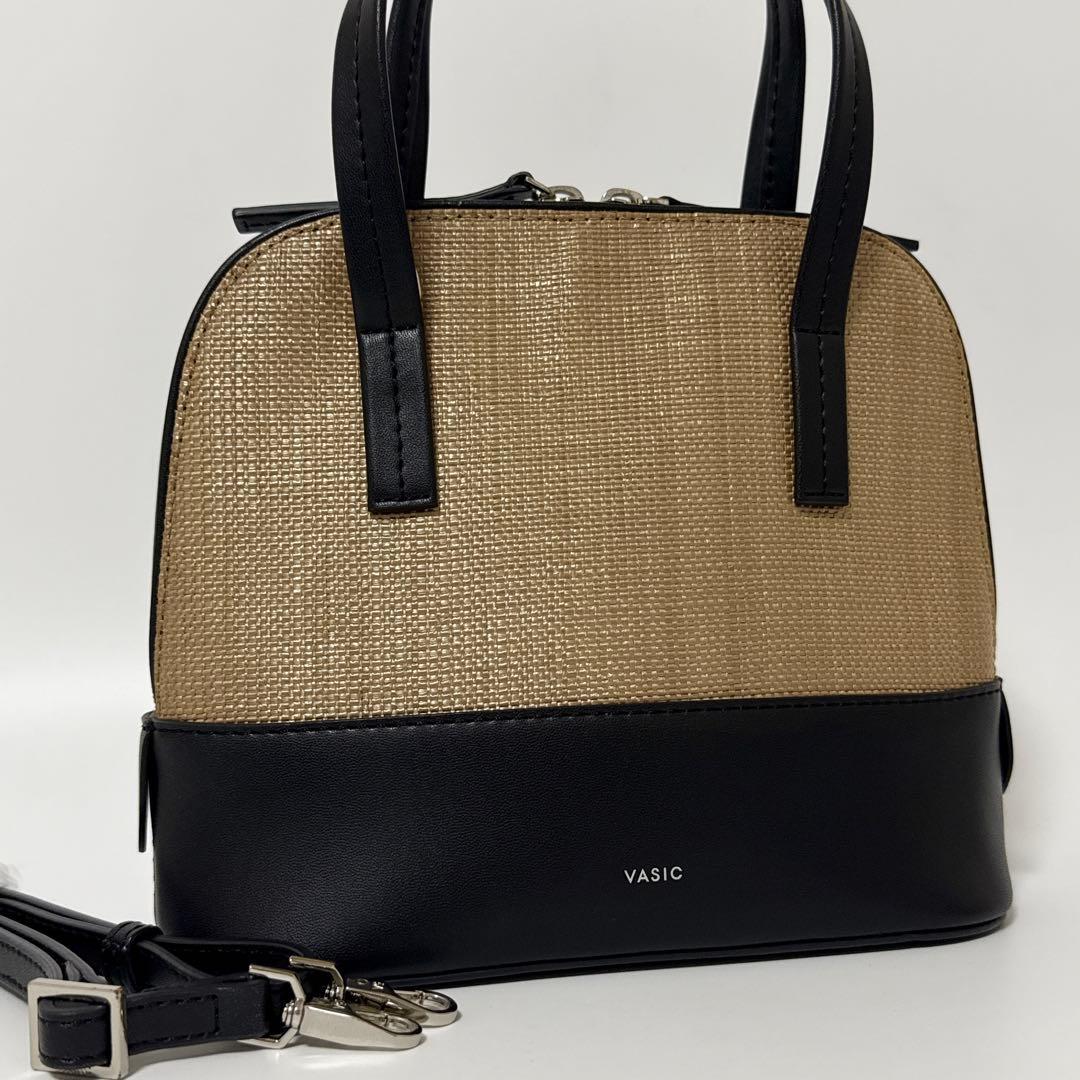 【24時間以内発送】VASIC ラフィア　トートバッグ　ショルダーバッグ