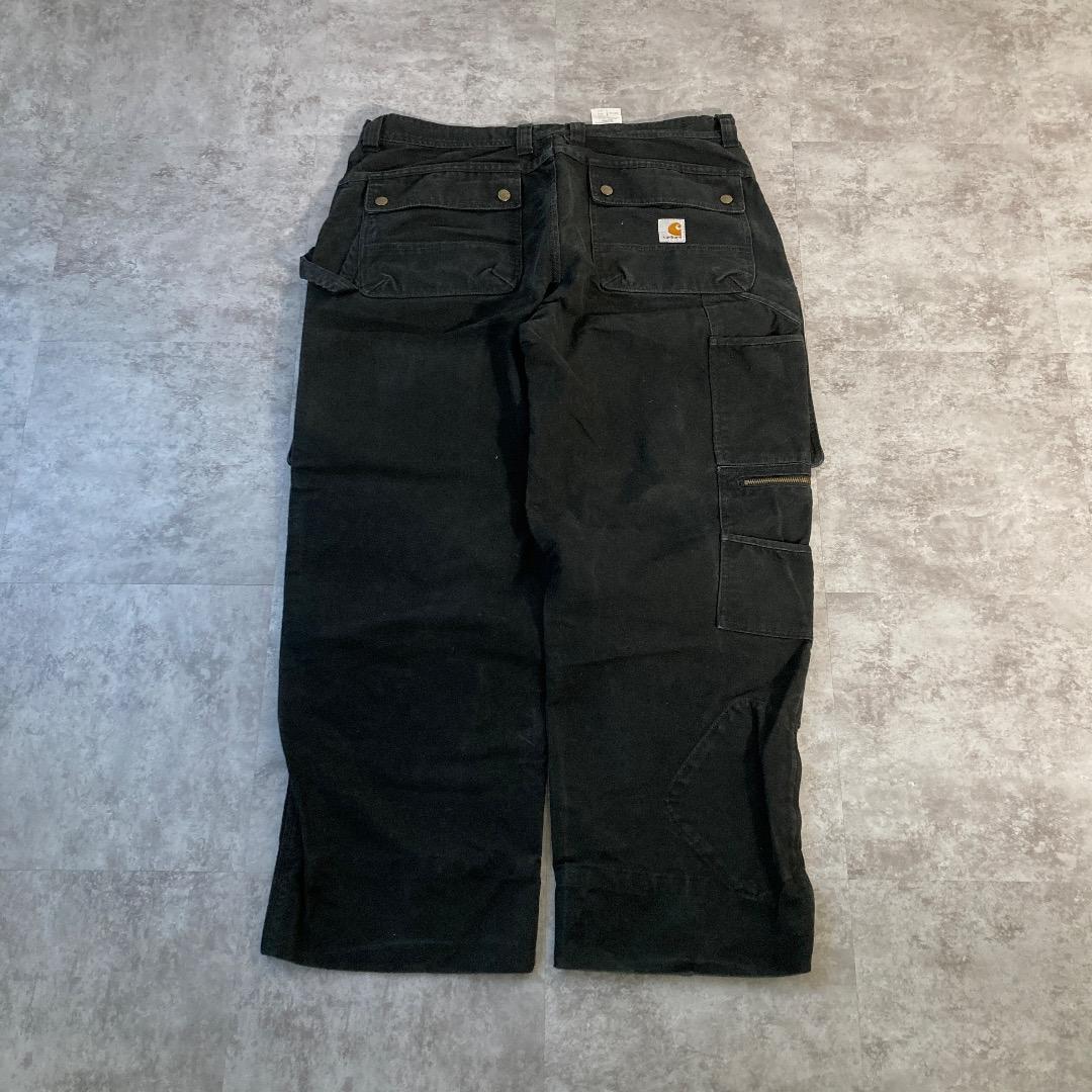 00sブラック カーゴパンツ カーハート 38×34