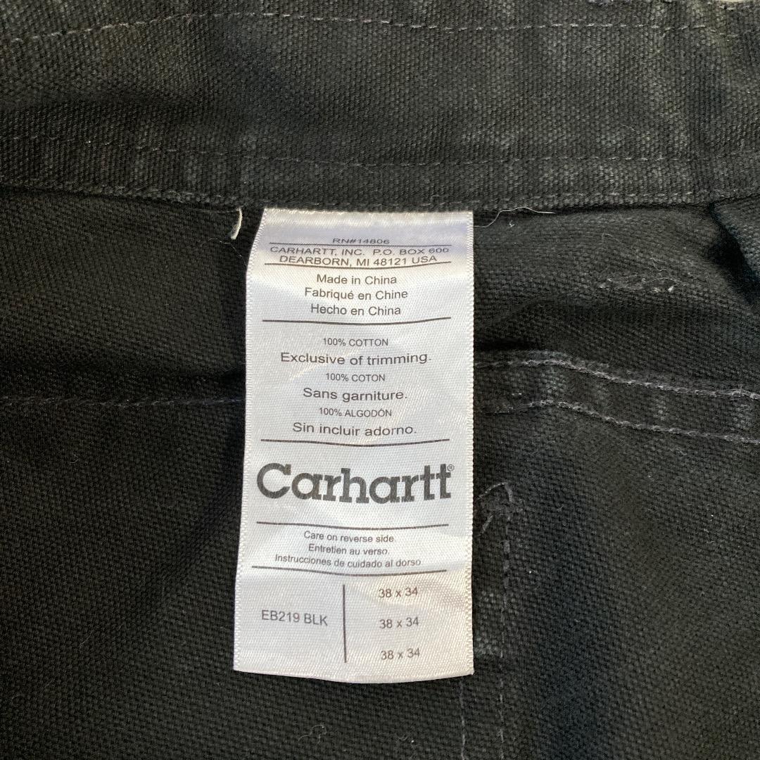 00sブラック カーゴパンツ カーハート 38×34