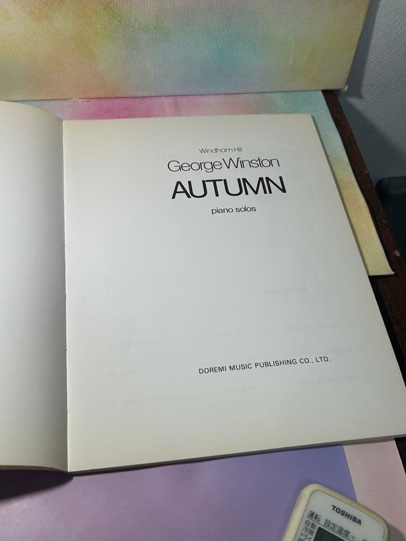 ジョージ・ウィンストン　AUTUMN 楽譜　ドレミ出版　あこがれ/愛
