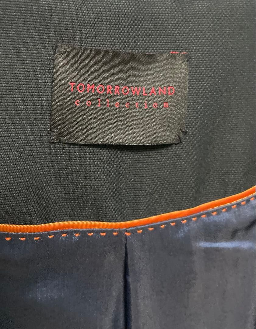 TOMORROWLAND トゥモローランド ノーカラーコート シルク