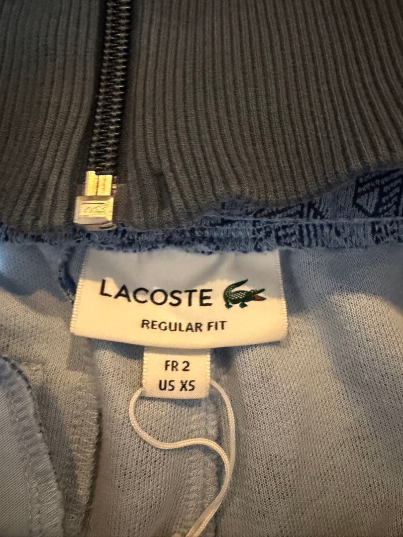 ラコステ　トラップジャケット　セットアップ　水色