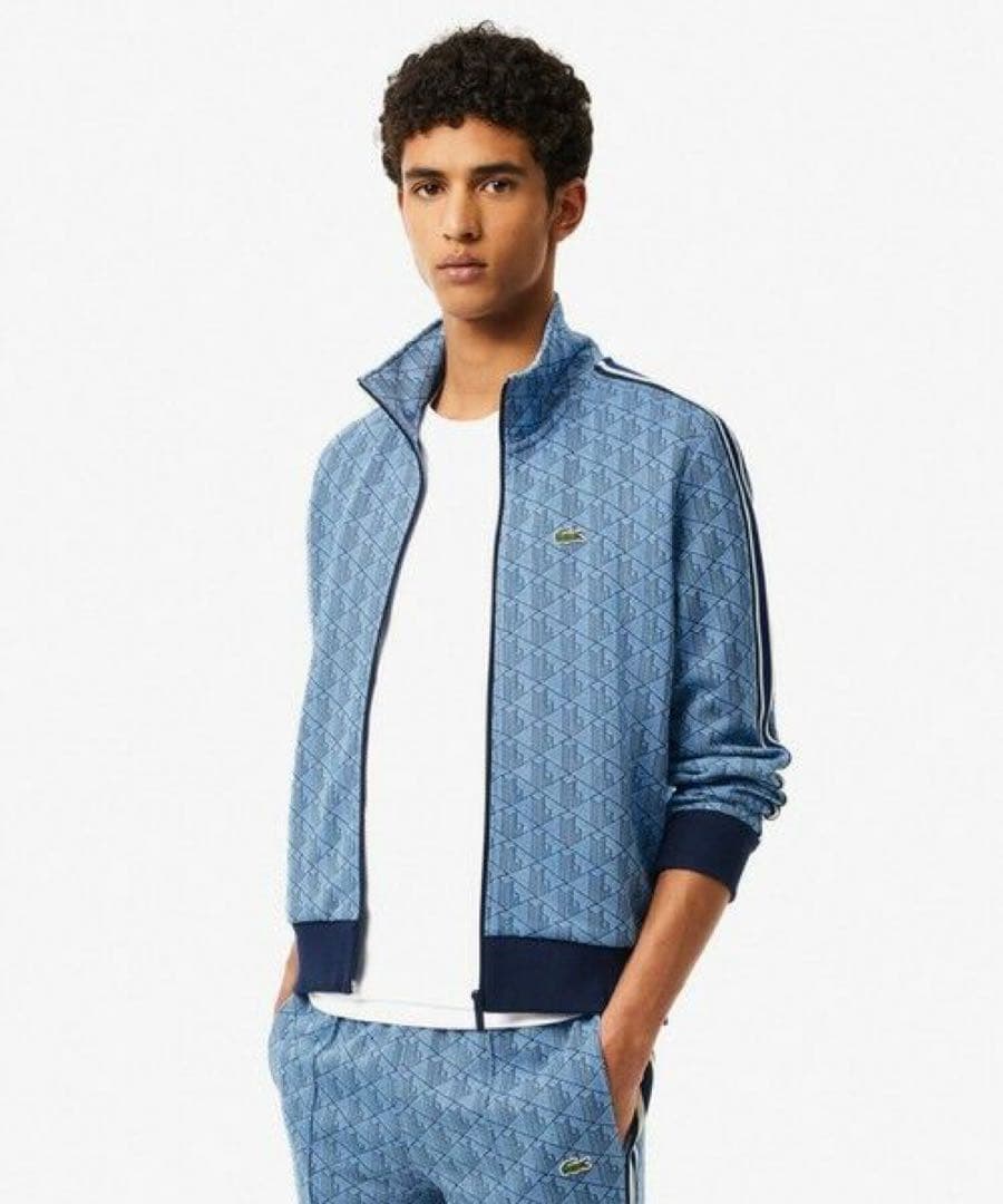 ラコステ　トラップジャケット　セットアップ　水色