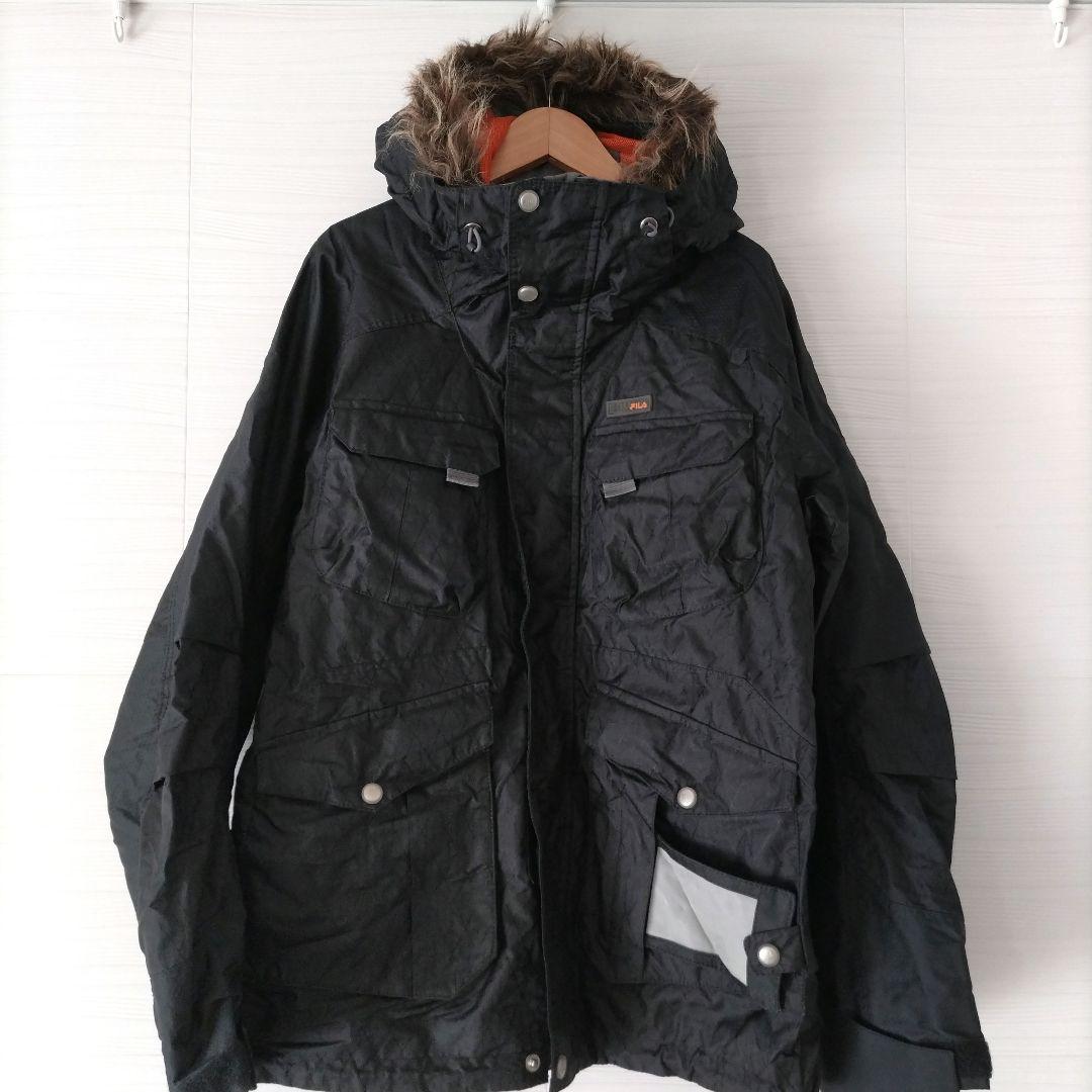 FILA ウィンタースポーツ ジャケットとパンツ セット ブラック　スノボー