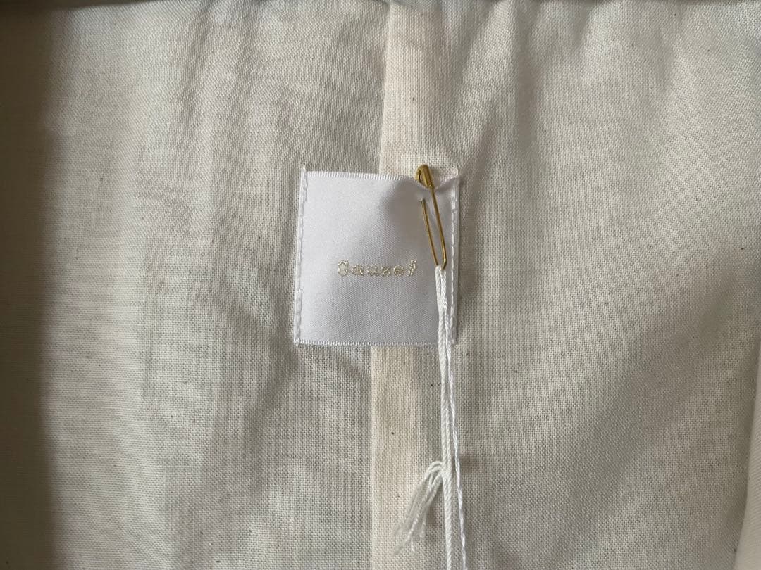 【megg】Gauze ダークブラウン キルティングベスト ノースリーブ