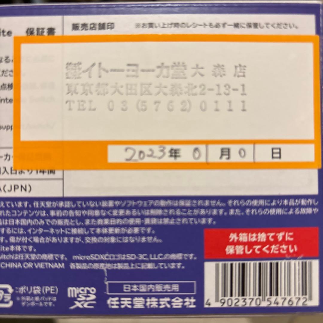 Nintendo Switch Lite本体　箱有り　ケース付