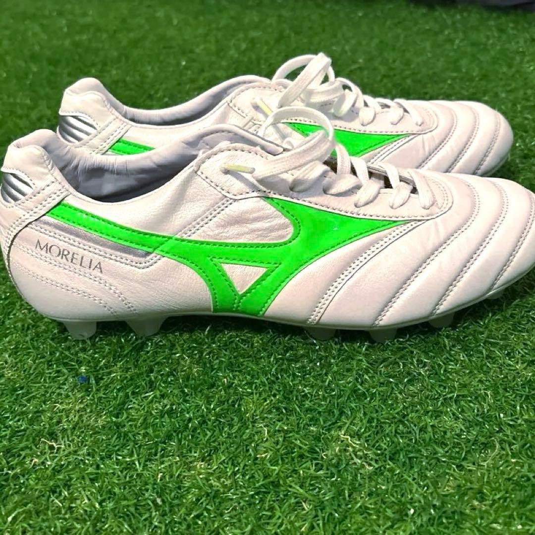 Mizuno Morelia （モレリア）サッカースパイク限定足グレー/グリーン
